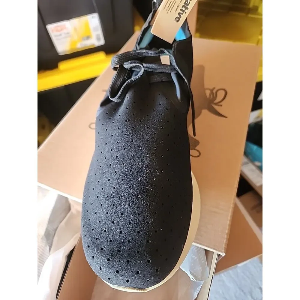 New Native Apollo 10 Jiffy Black Tapioca Off White Shoes US Men 9.5 Women 10.5
